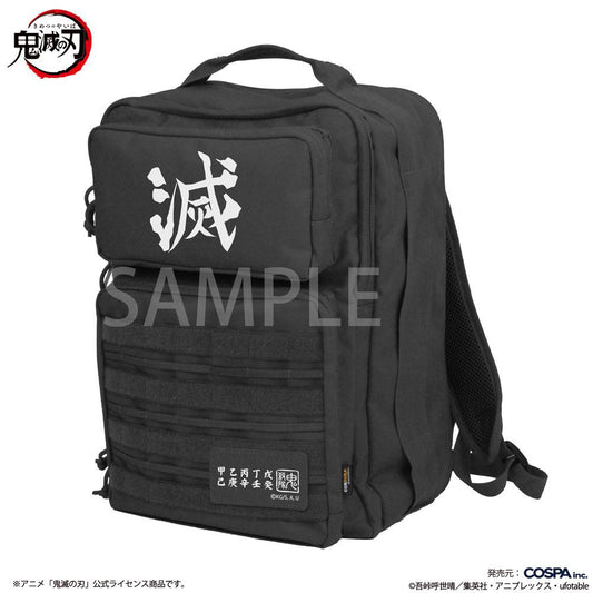 《鬼滅之刃》鬼殺隊多功能雙肩揹包/黑色