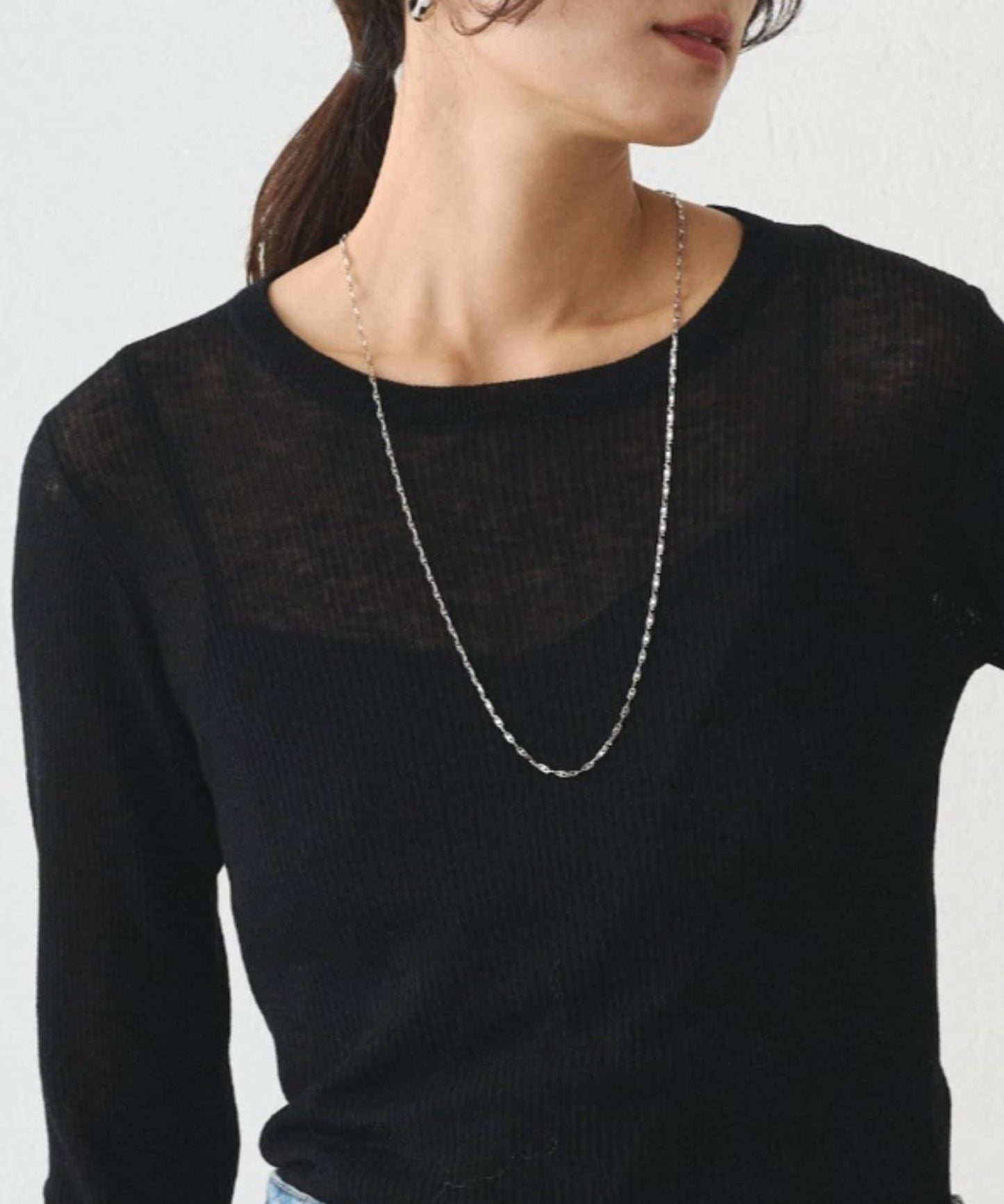 金屬過敏適用/不鏽鋼【GALENA/ガレナ】長款鏈條項鍊