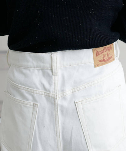【Discoat】防潑水白色牛仔褲