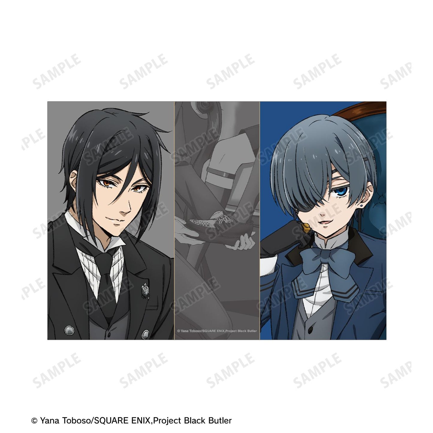 《黑執事》-寄宿學校篇-新繪製 塞巴斯蒂安&夏爾 A5插畫卡