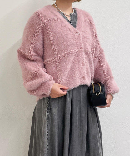 《主役級單品》V領提花開衫