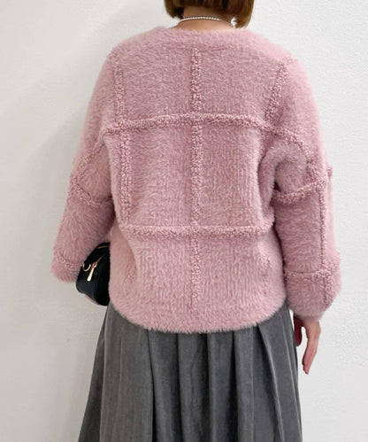 《主役級單品》V領提花開衫