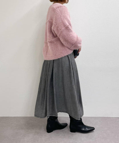 《主役級單品》V領提花開衫