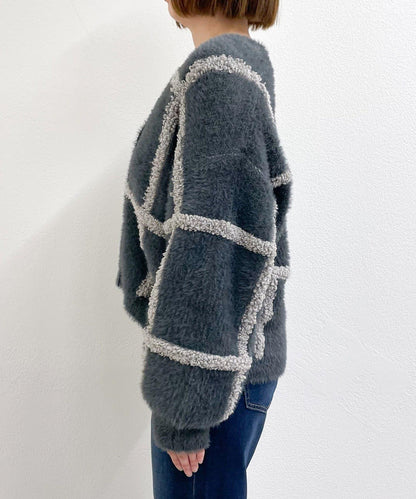 《主役級單品》V領提花開衫