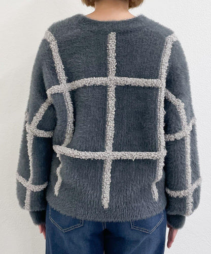 《主役級單品》V領提花開衫