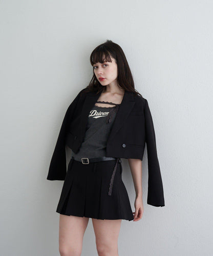 蕾絲Logo帶胸墊疊穿吊帶背心