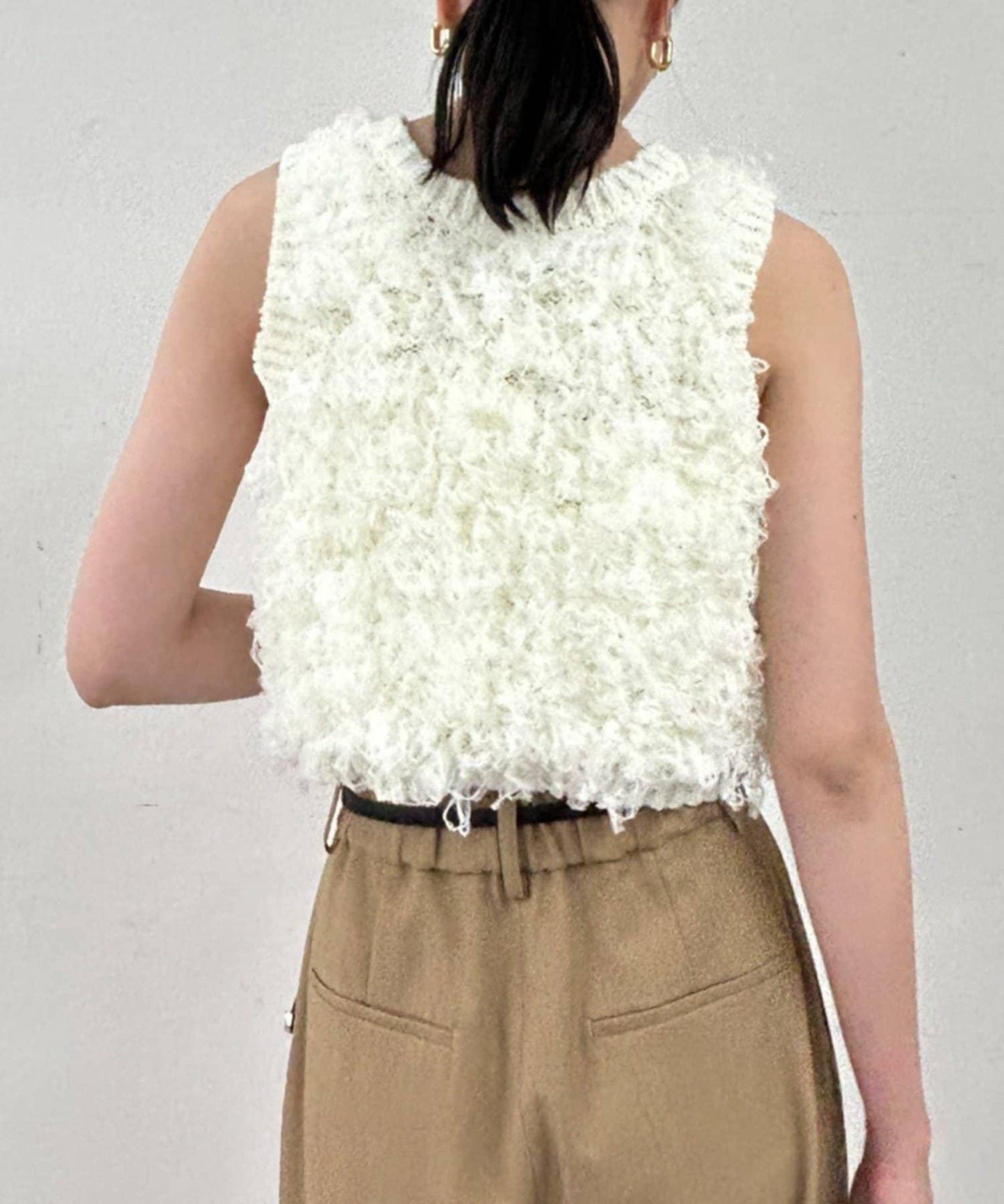 【Loungedress】網紗環形針織背心