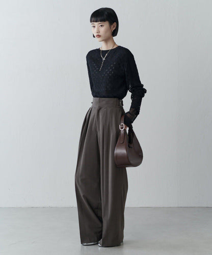 雙面可穿透視蕾絲套頭衫