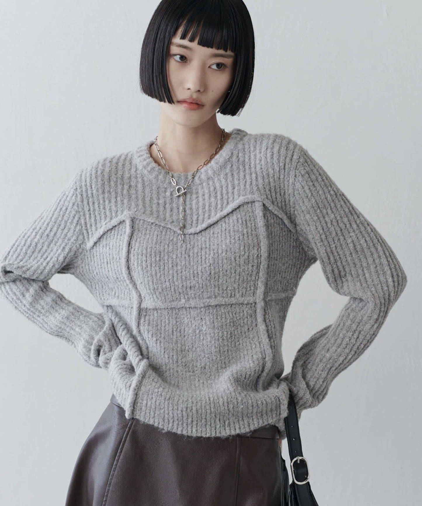 馬甲風針織套頭衫