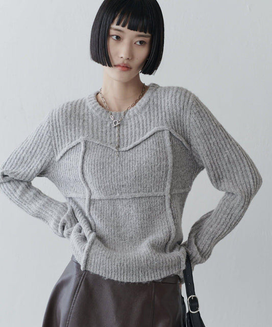 馬甲風針織套頭衫