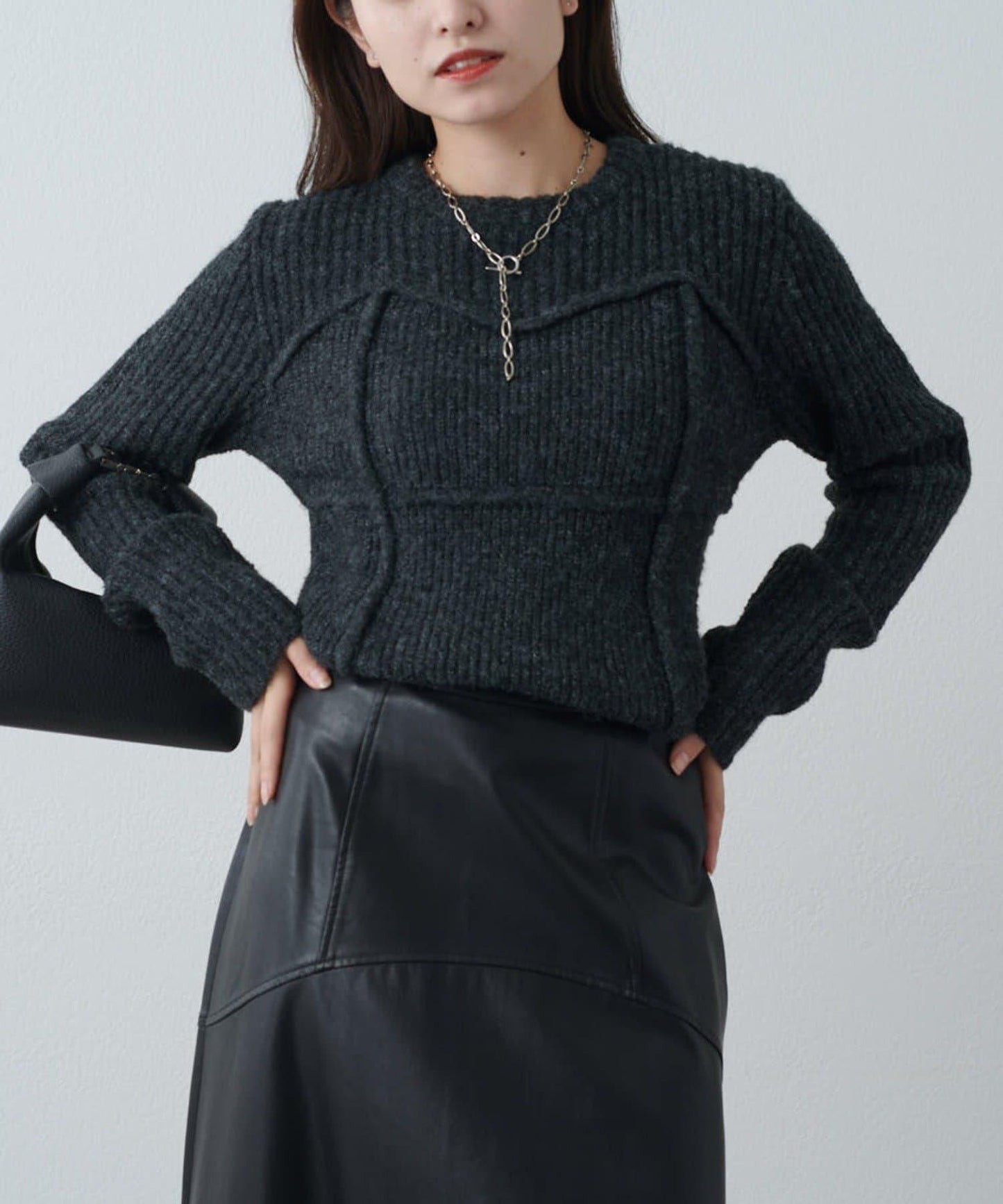 馬甲風針織套頭衫