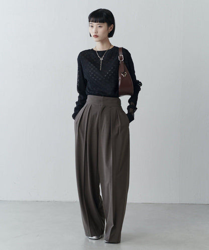 雙面可穿透視蕾絲套頭衫