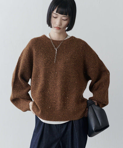 亮片針織套頭衫