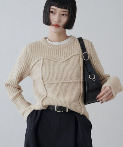 馬甲風針織套頭衫