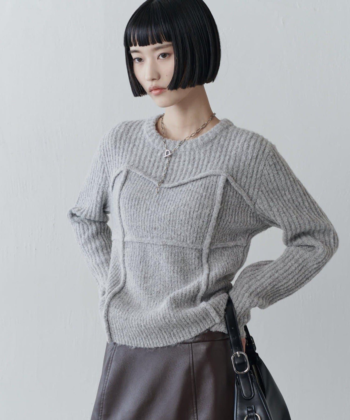 馬甲風針織套頭衫