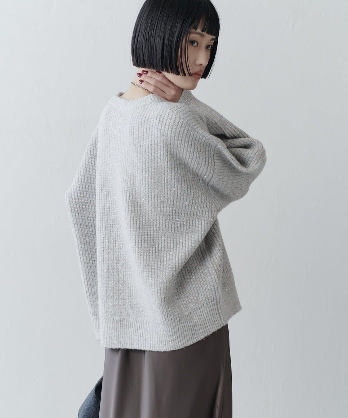 亮片針織套頭衫