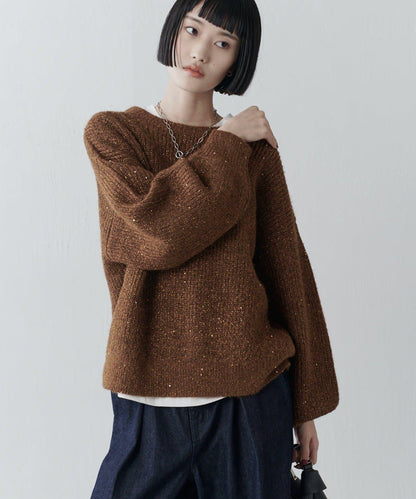 亮片針織套頭衫