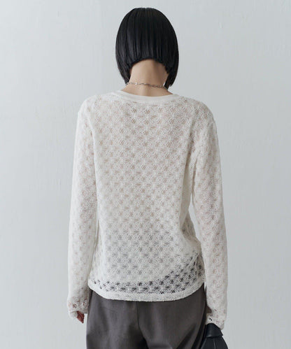 雙面可穿透視蕾絲套頭衫