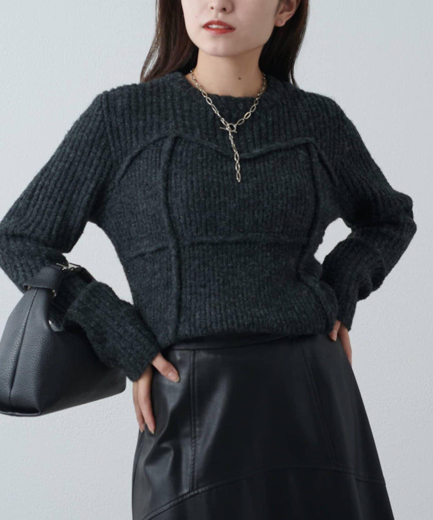 馬甲風針織套頭衫