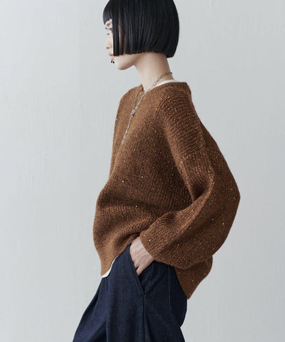 亮片針織套頭衫