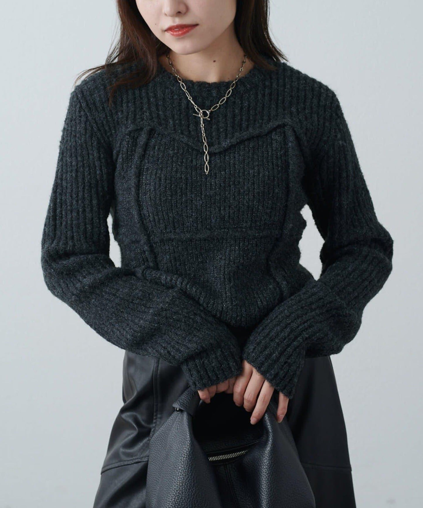 馬甲風針織套頭衫