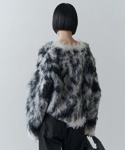 寬鬆長款毛絨套頭衫