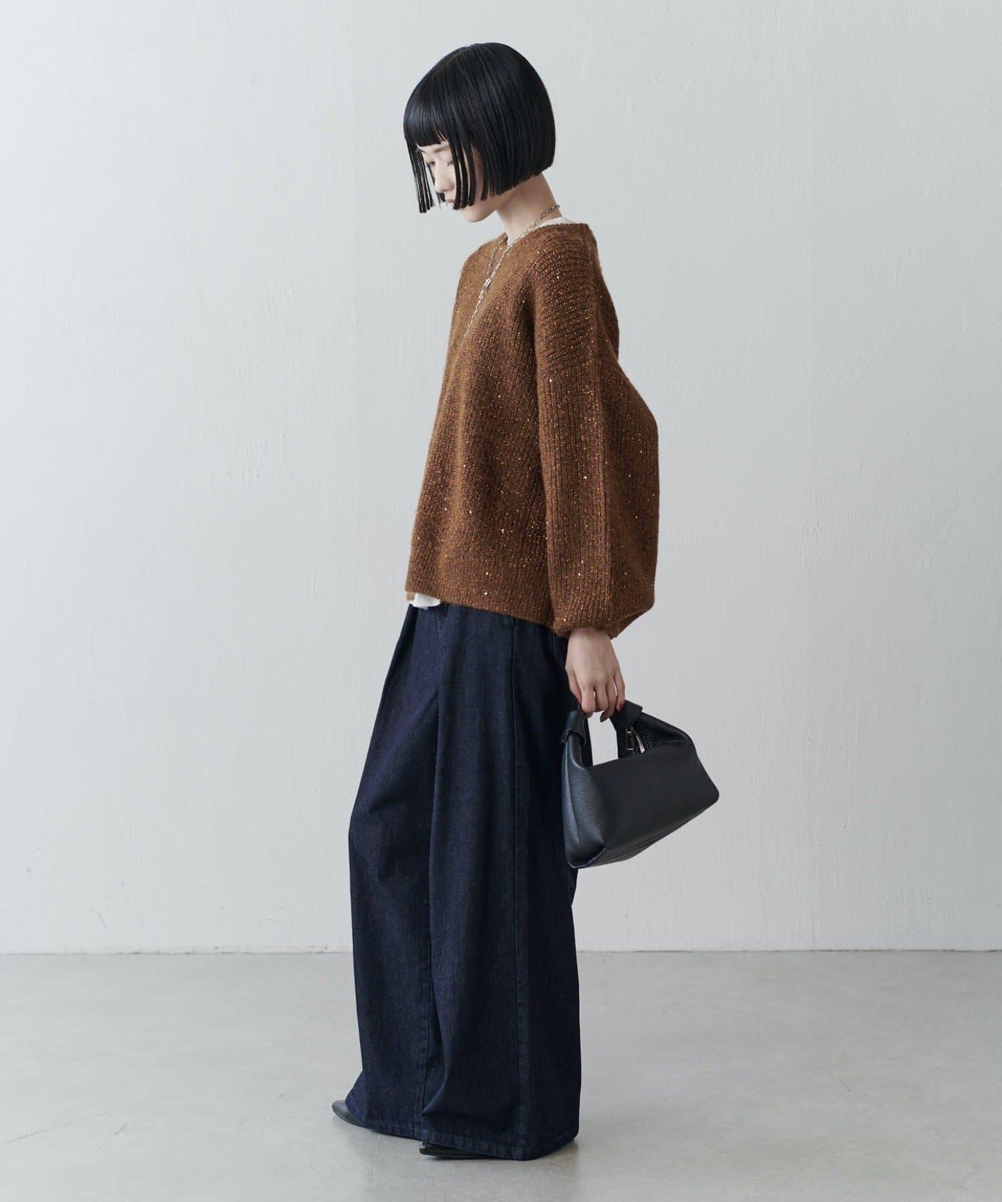 亮片針織套頭衫