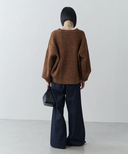 亮片針織套頭衫