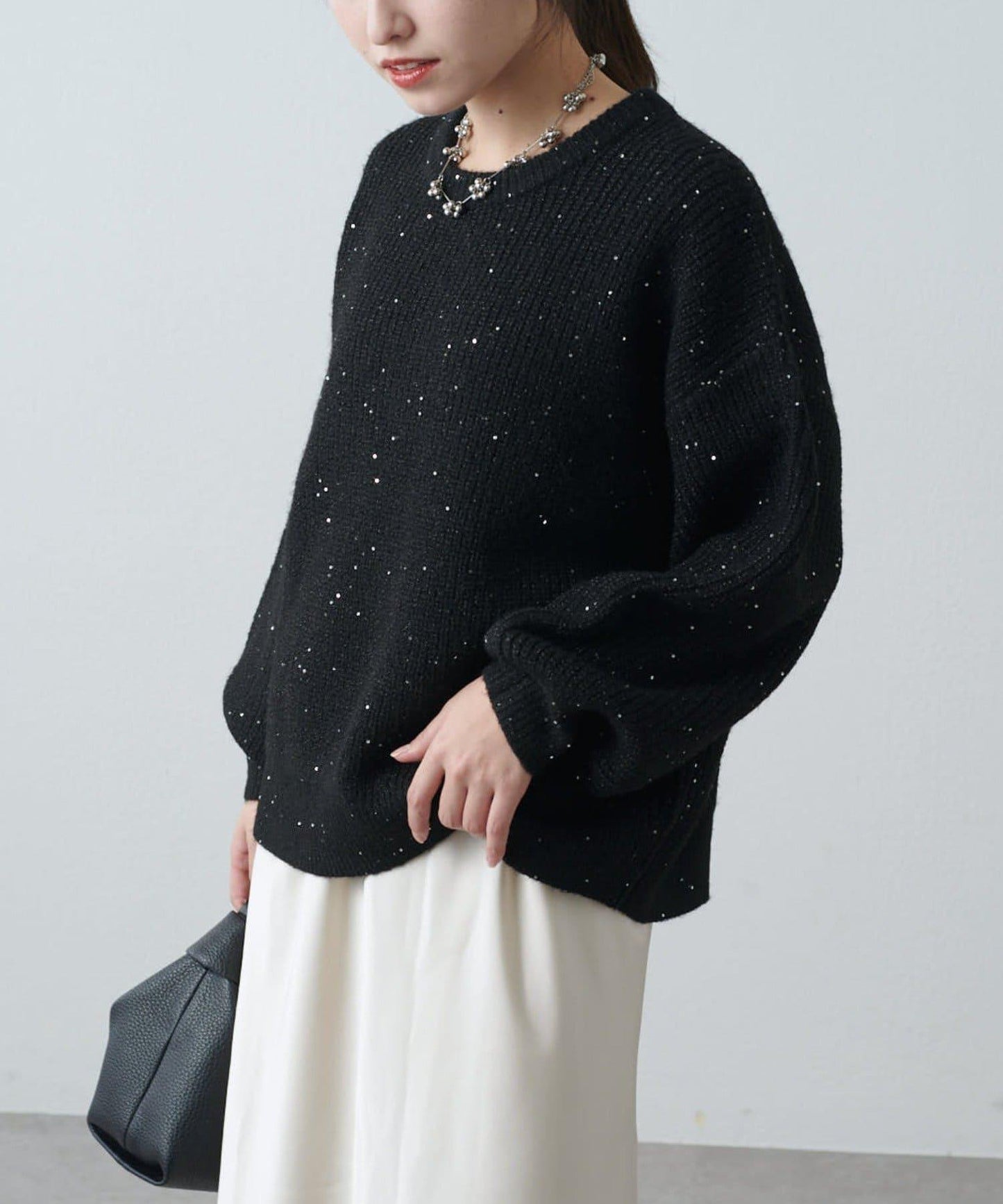 亮片針織套頭衫