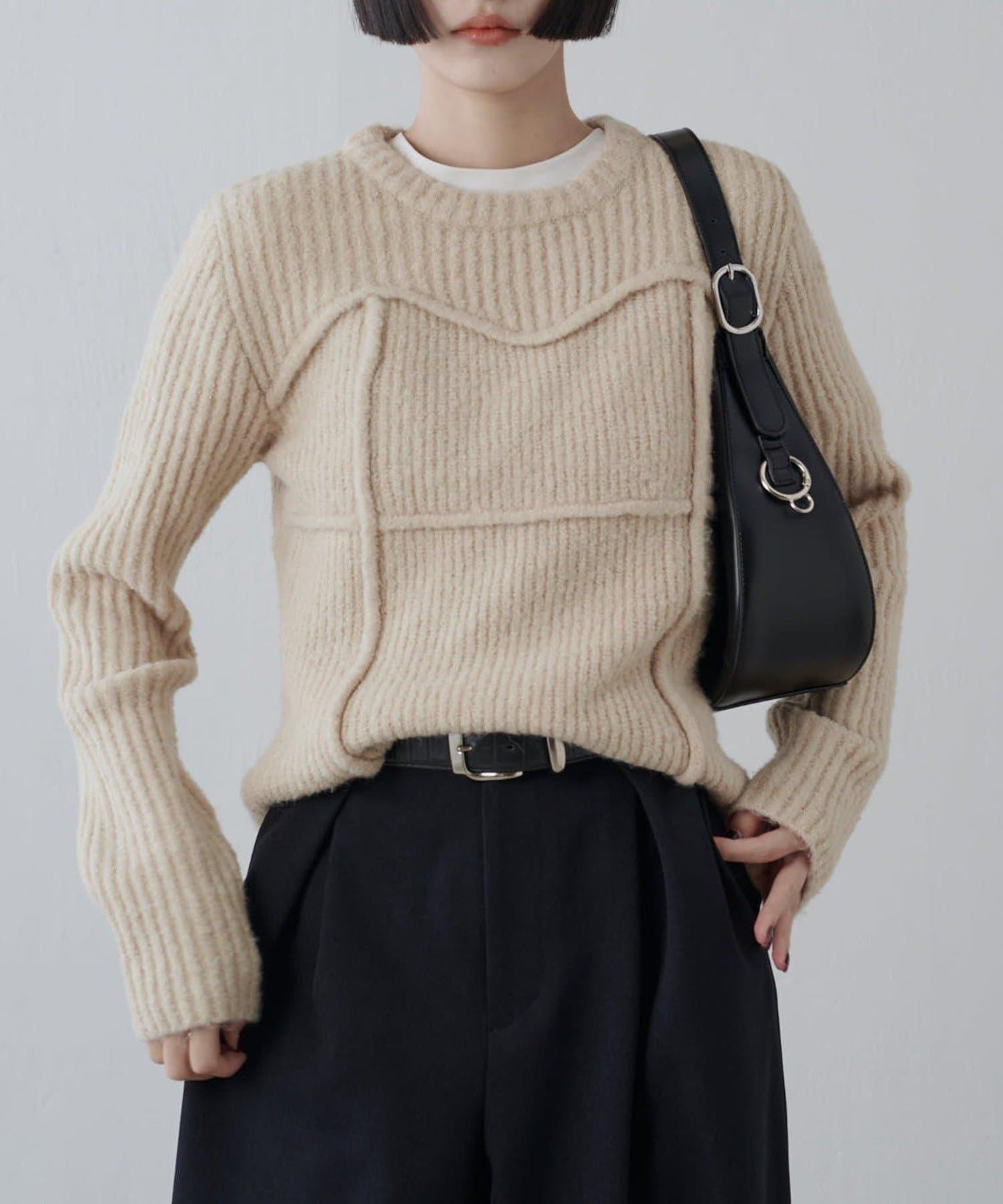 馬甲風針織套頭衫