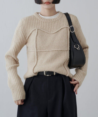 馬甲風針織套頭衫