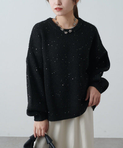 亮片針織套頭衫