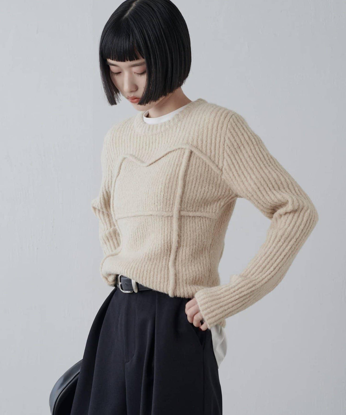 馬甲風針織套頭衫