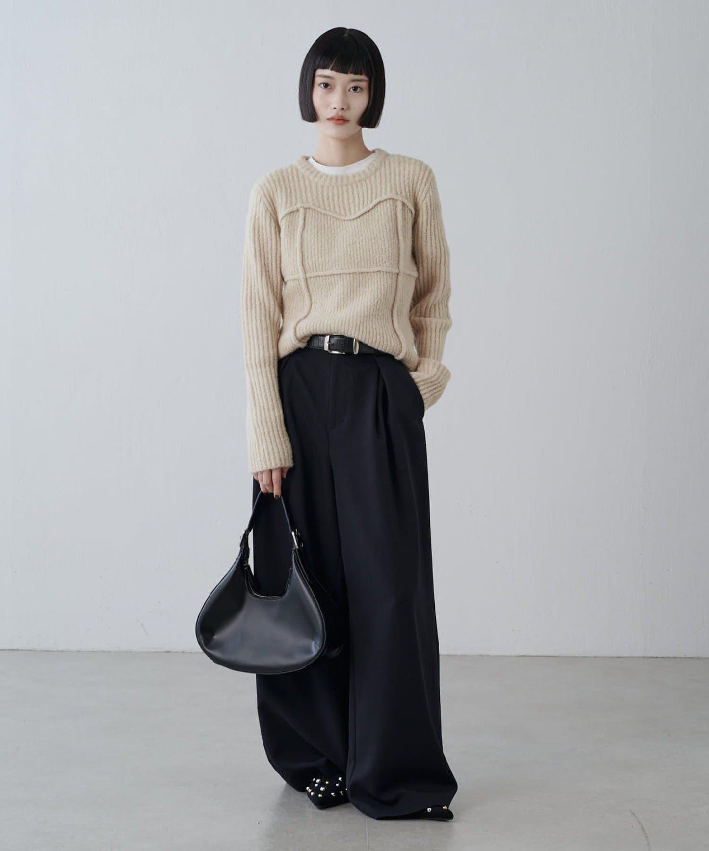 馬甲風針織套頭衫