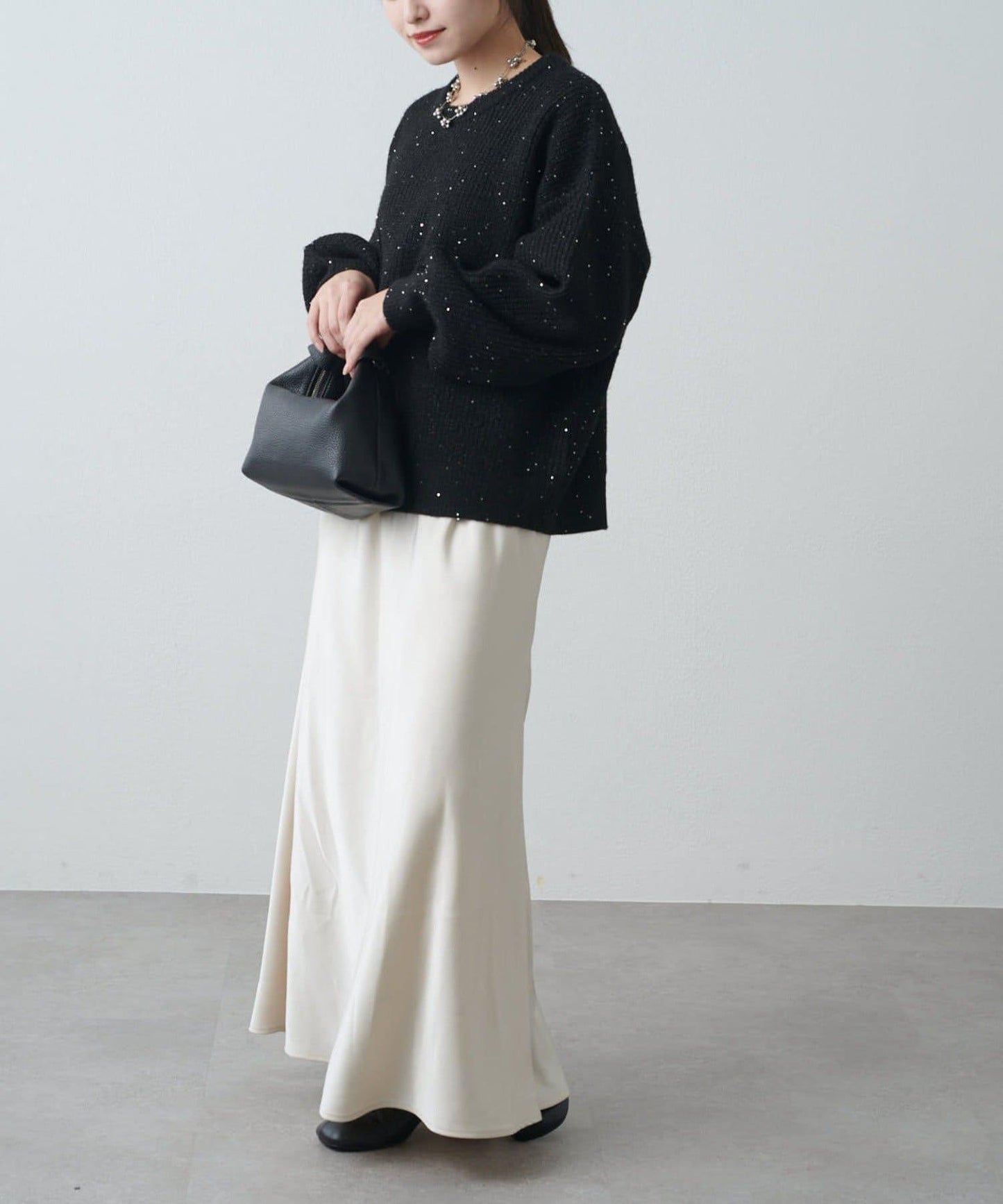 亮片針織套頭衫