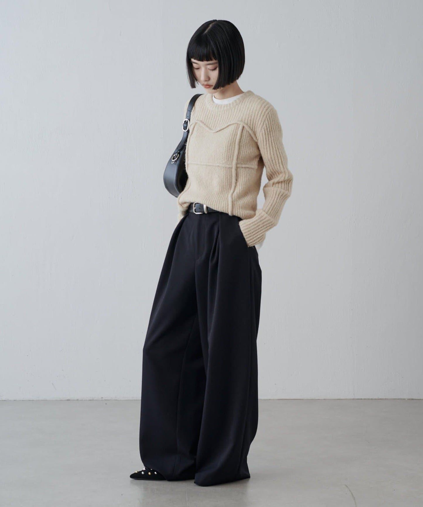 馬甲風針織套頭衫