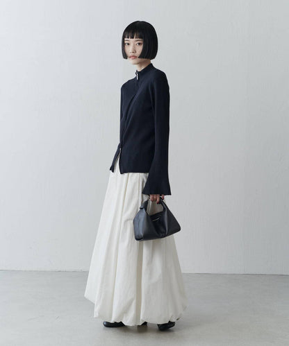 喇叭袖拉鍊套頭衫