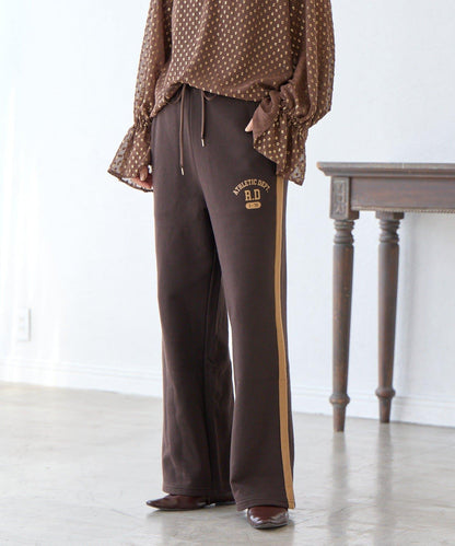 RIVE DROITE 側邊條紋針織褲