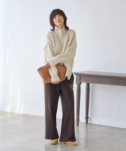 RIVE DROITE 側邊條紋針織褲