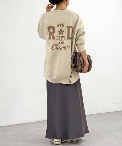 【背部標誌吸睛】運動標誌針織衫