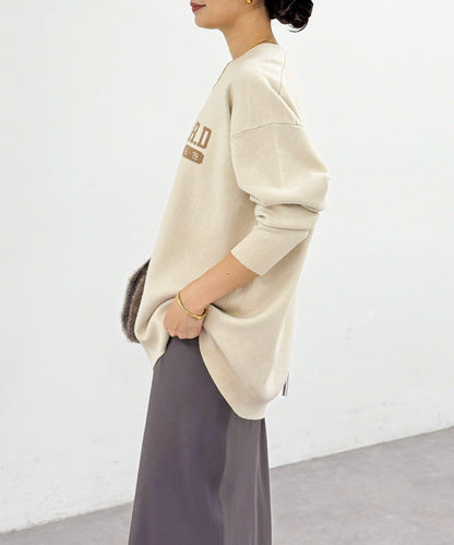 【背部標誌吸睛】運動標誌針織衫