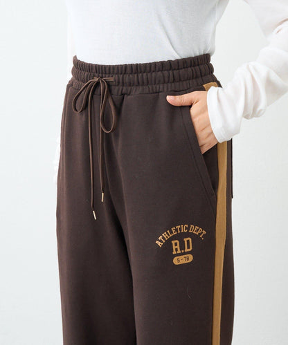 RIVE DROITE 側邊條紋針織褲