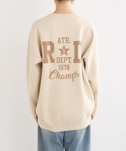 【背部標誌吸睛】運動標誌針織衫