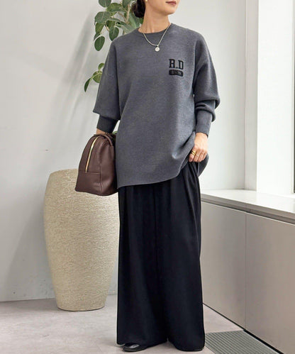 【背部標誌吸睛】運動標誌針織衫