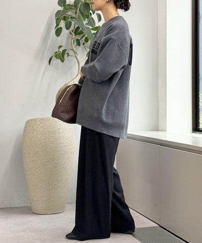 【背部標誌吸睛】運動標誌針織衫