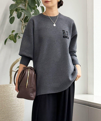 【背部標誌吸睛】運動標誌針織衫