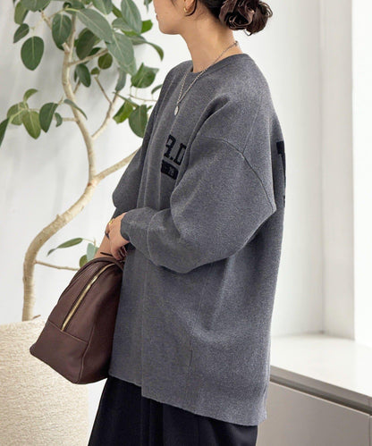 【背部標誌吸睛】運動標誌針織衫