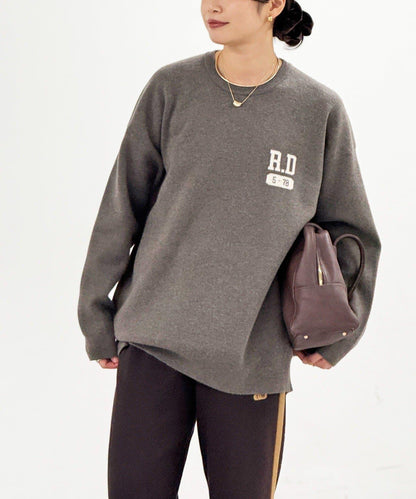 【背部標誌吸睛】運動標誌針織衫