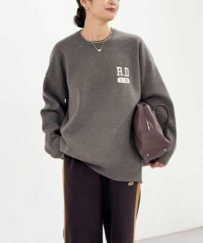 【背部標誌吸睛】運動標誌針織衫