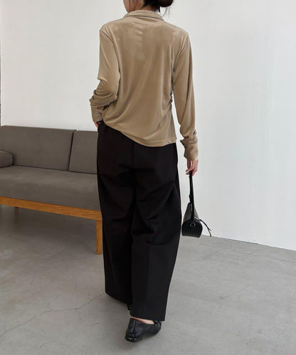 【CAPRICIEUX LE'MAGE】天鵝絨襯衫